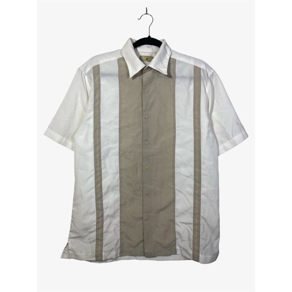 Royal Palm Men’s Shirt Short Sleeve Button Down White Medium